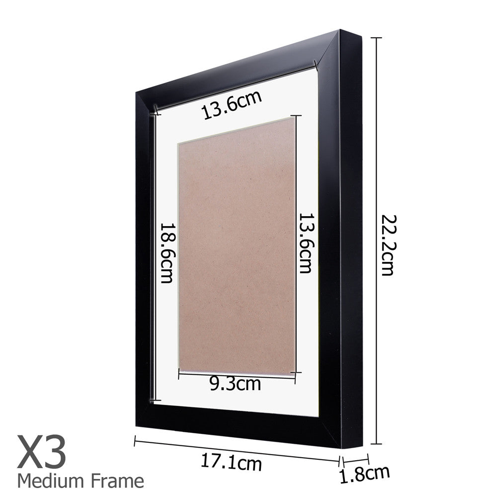 11 pcs Photo Frames Set Wall Black