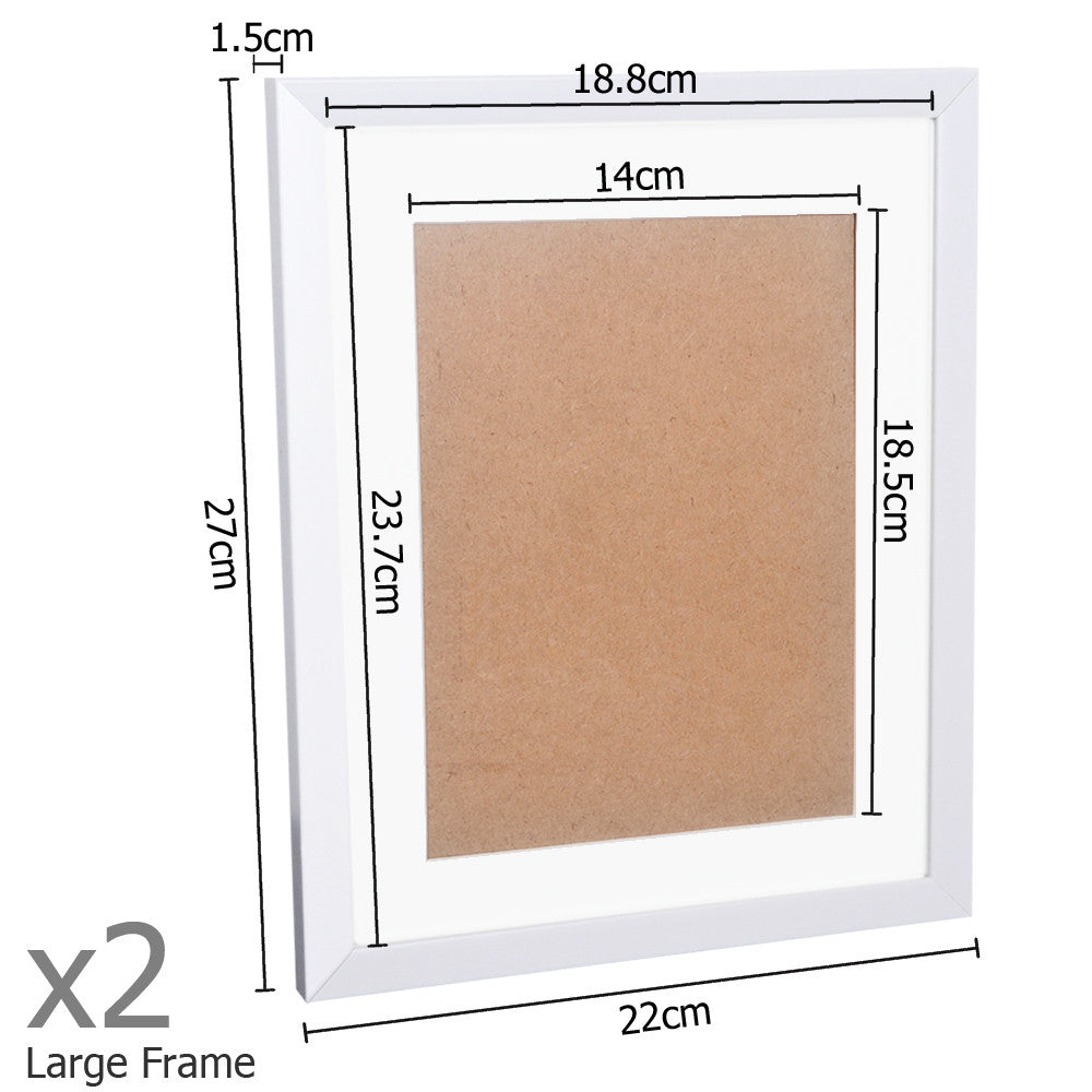 17 pcs Photo Frames Set Wall White