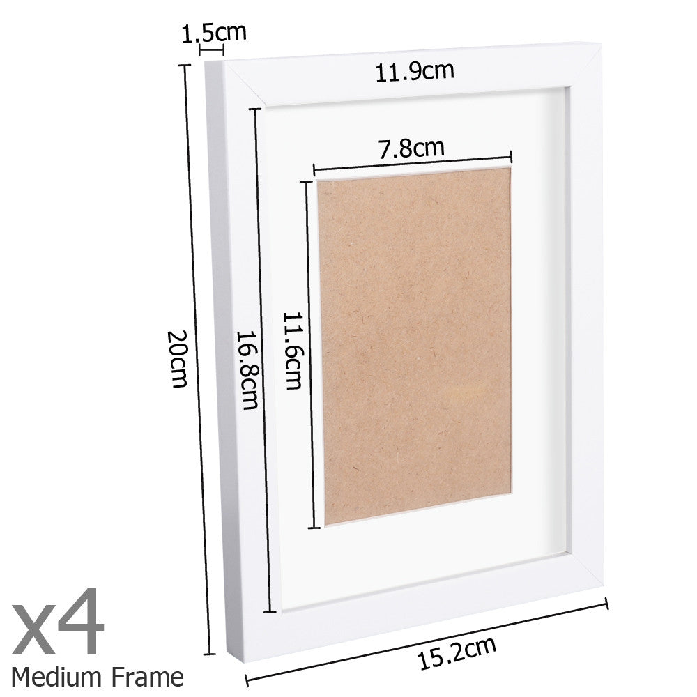 17 pcs Photo Frames Set Wall White