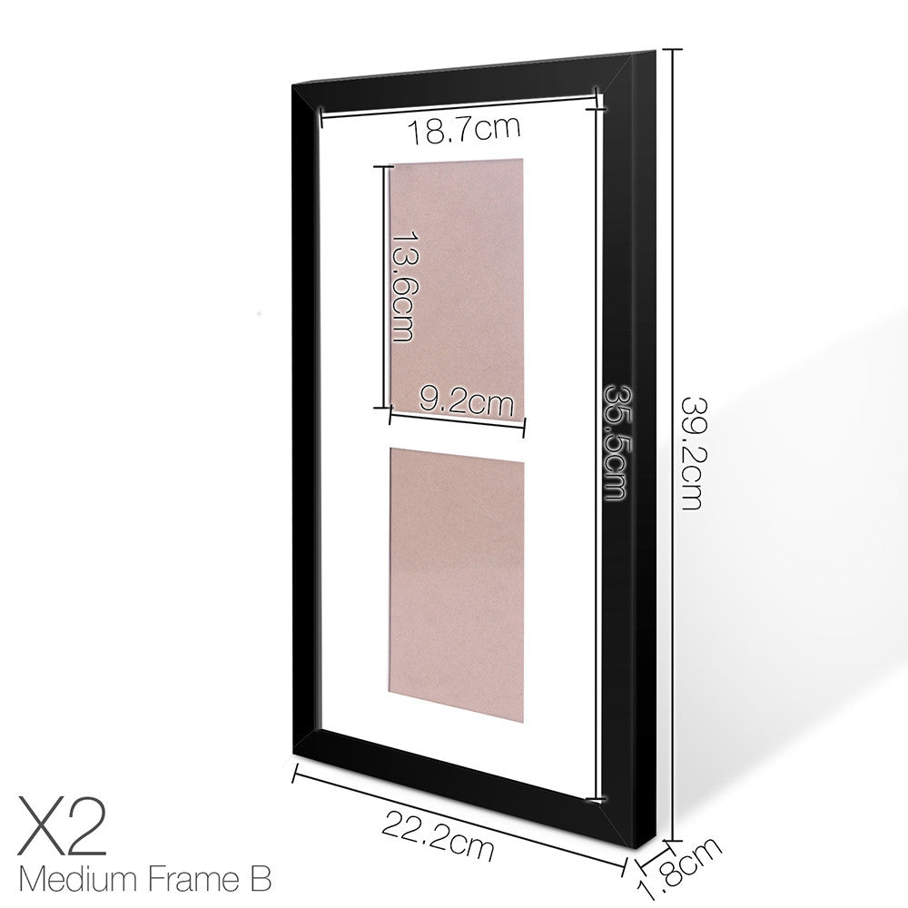 20 pcs Photo Frames Set Wall Black