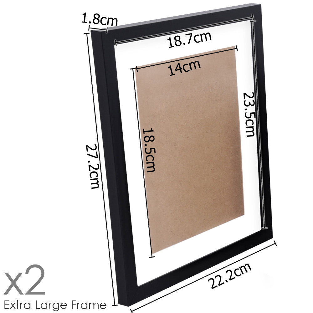 26 pcs Photo Frames Set Wall Black