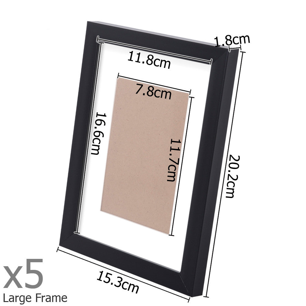 26 pcs Photo Frames Set Wall Black