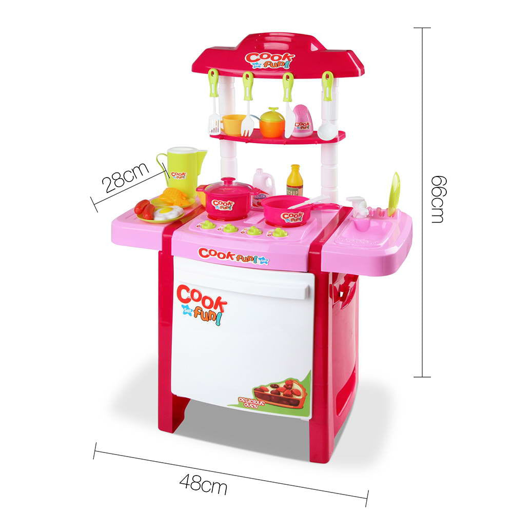 Kids Play Set Little Chef Kitchen 25 Piece - Pink