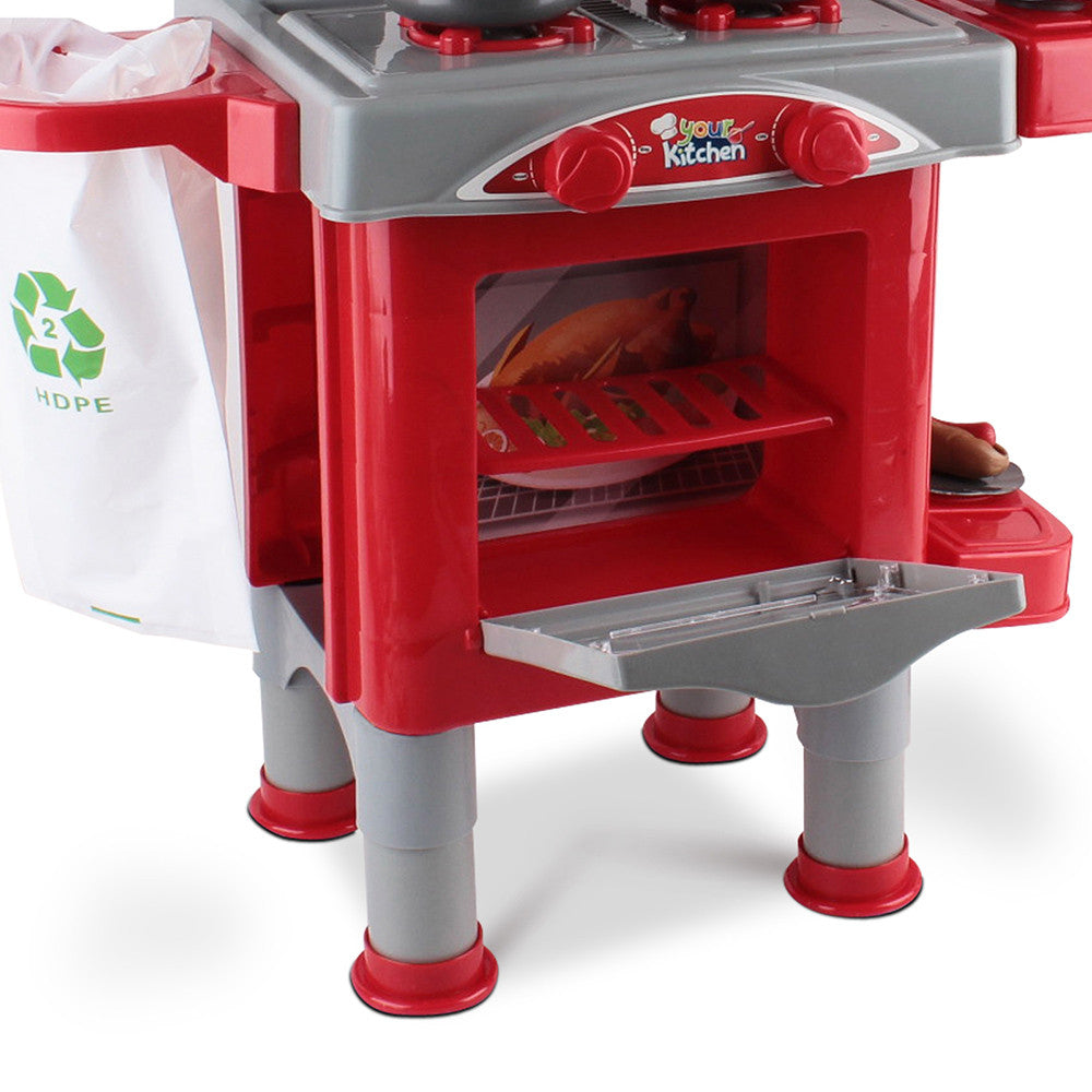 Kitchen Pretend Play Set Red