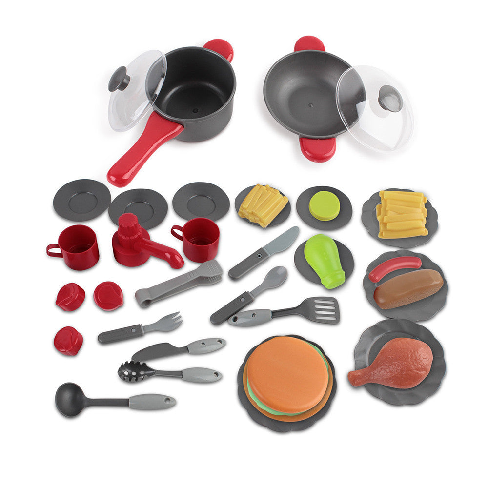 Kitchen Pretend Play Set Red