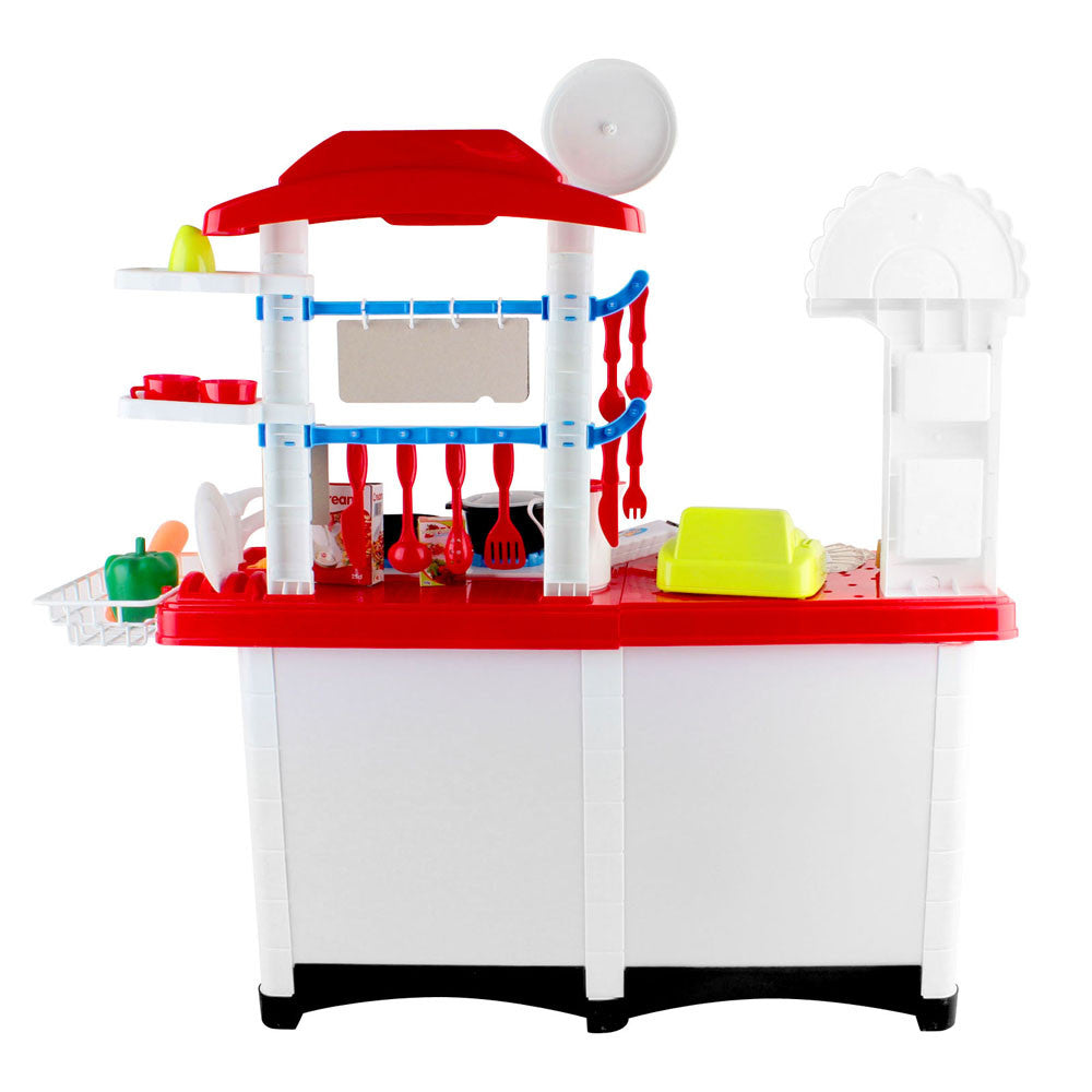 Kitchen Supermarket Pretend Play Set Red White