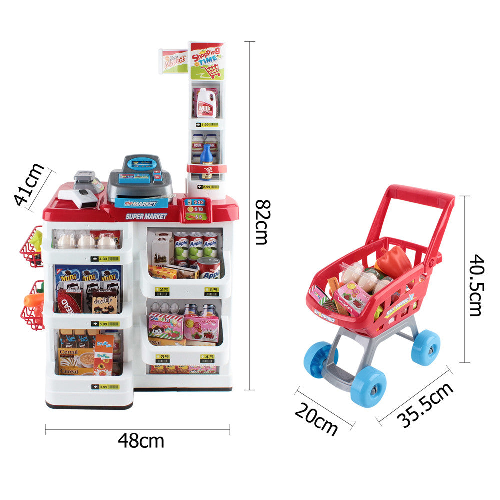 Supermarket Pretend Play Set Red White