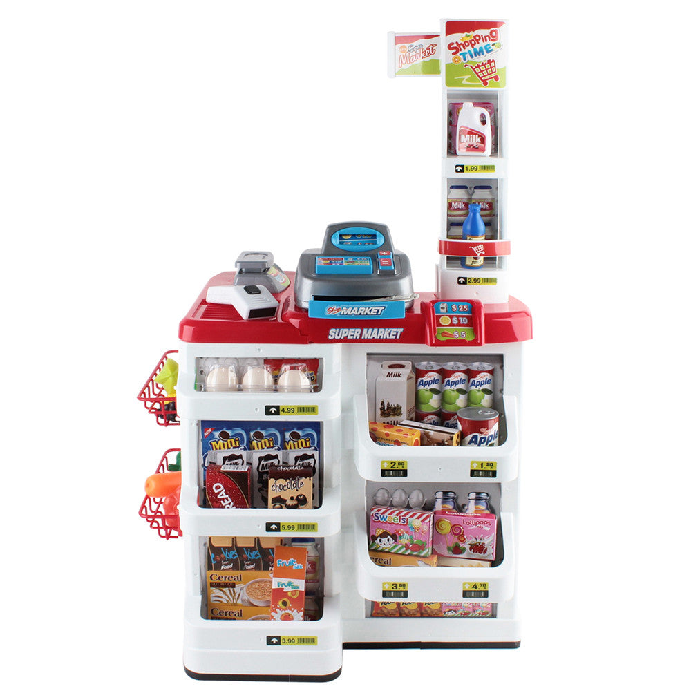 Supermarket Pretend Play Set Red White