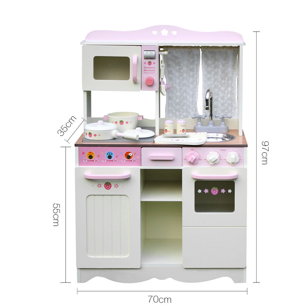 Children Wooden Kitchen Play Set Off White