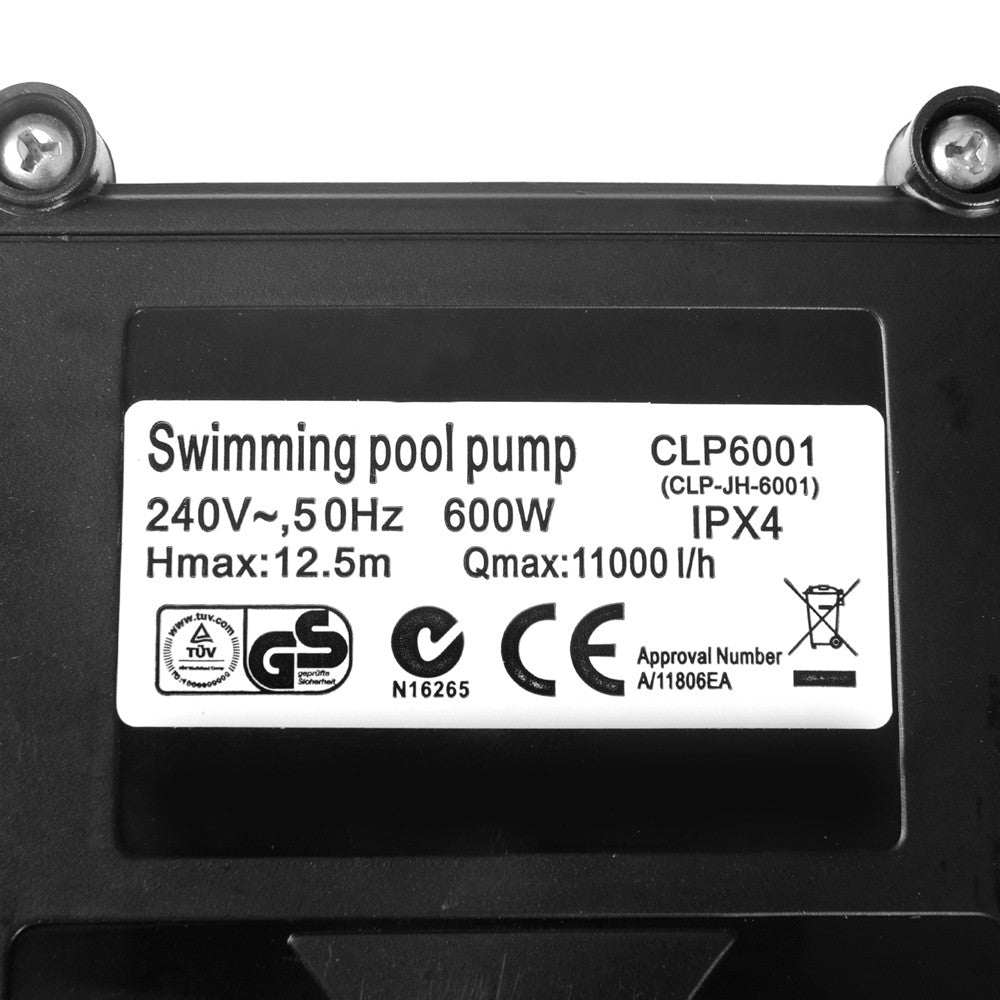 600w Swimming Pool Pump 11000 L per hour