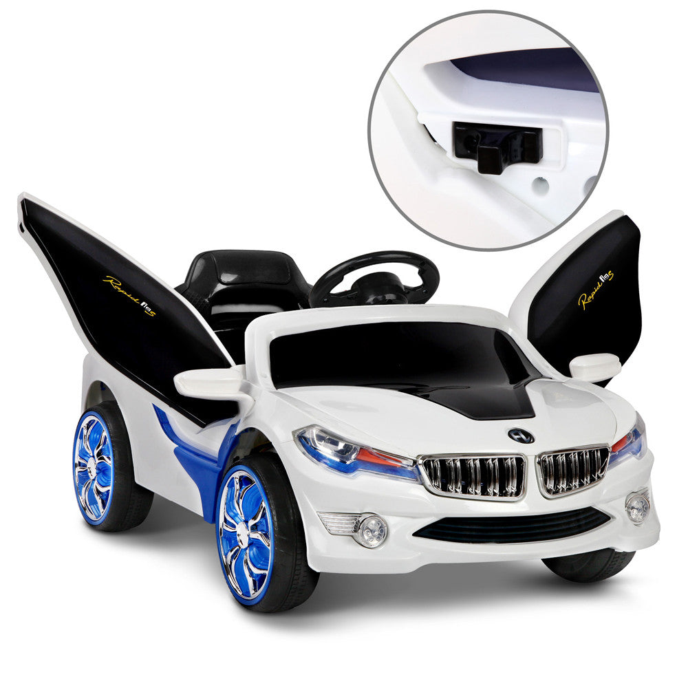 Kids Ride on Car w/ Remote Control Blue White