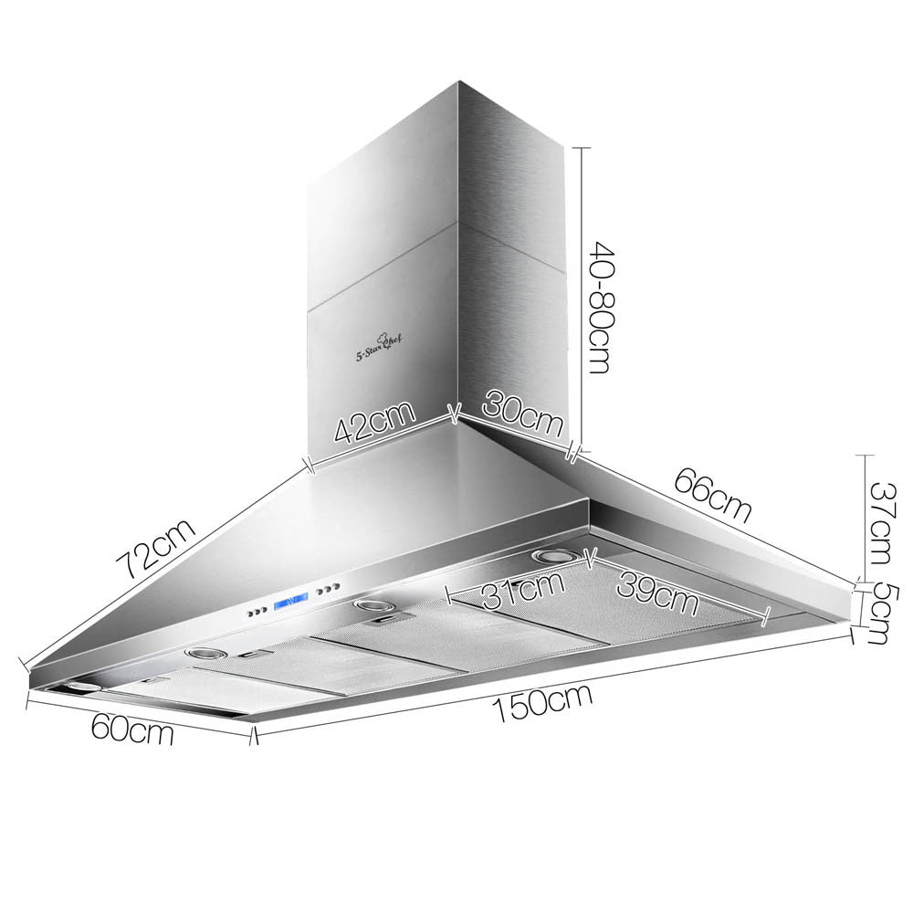 5 Star Chef Double Motor Rangehood 1500mm