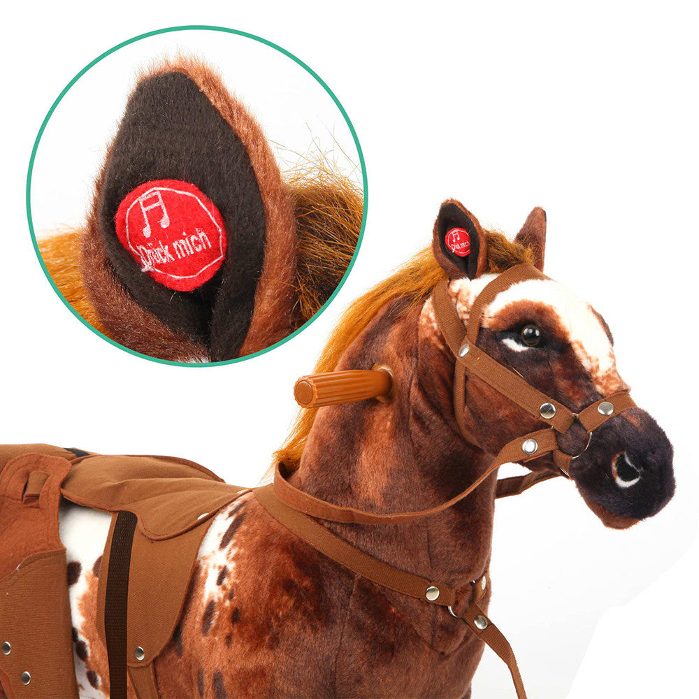 Ride on Pedal Toy Pony - Brown