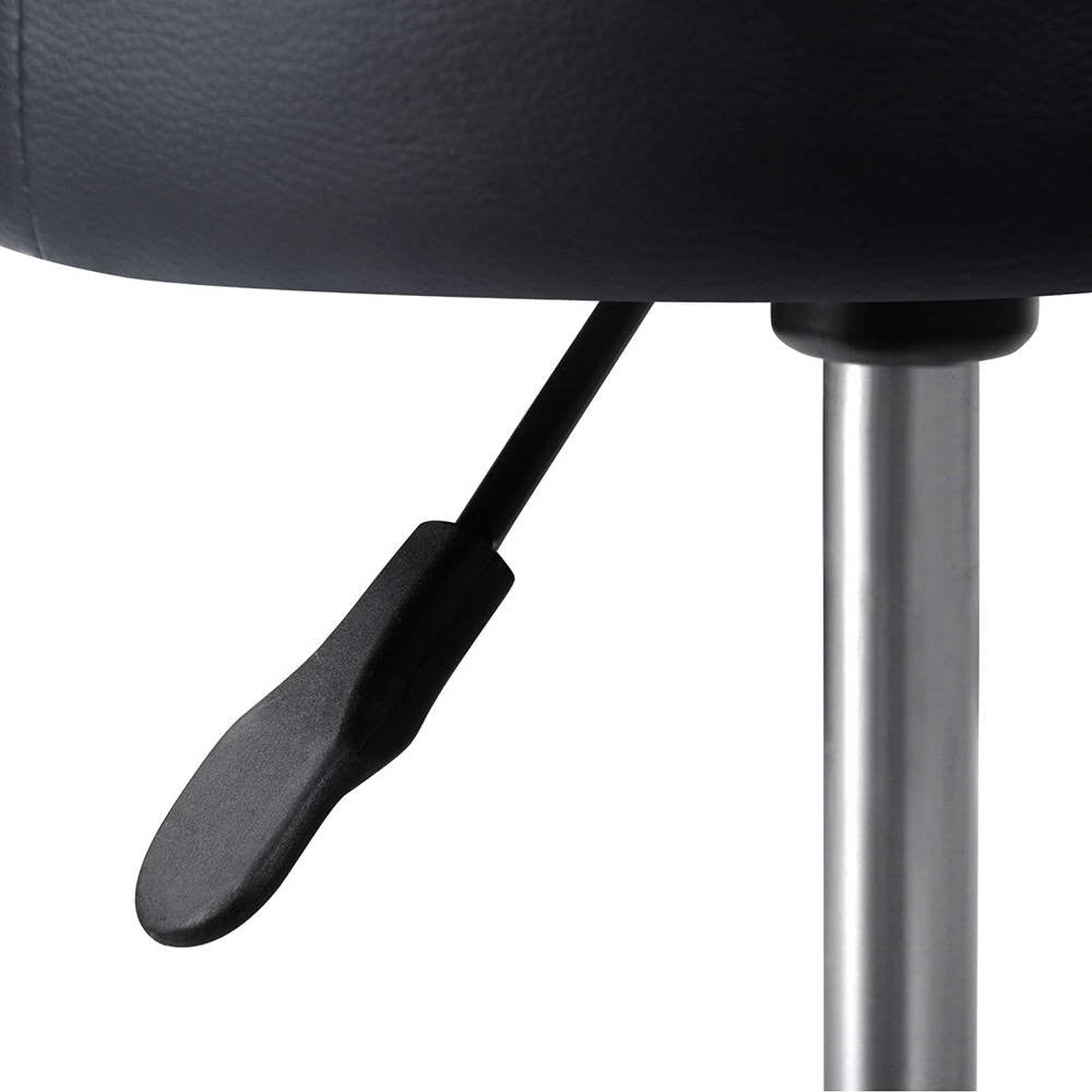 Round PU Swivel Salon Stool Black