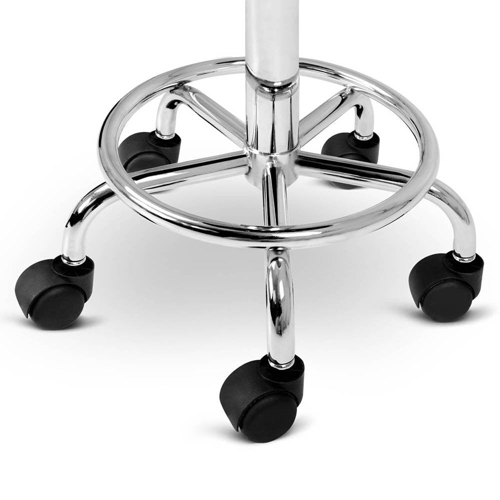 Round PU Swivel Salon Stool Black