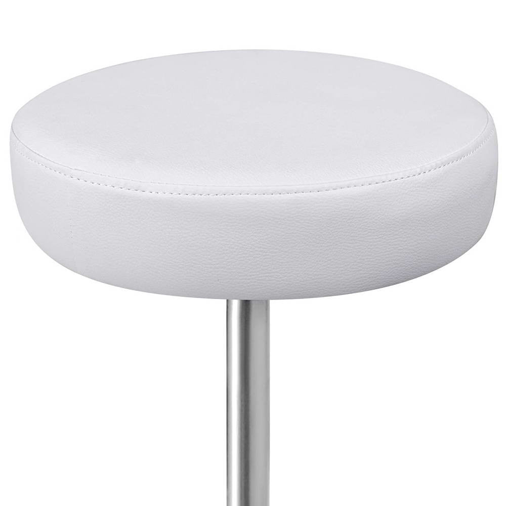 Round PU Swivel Salon Stool White