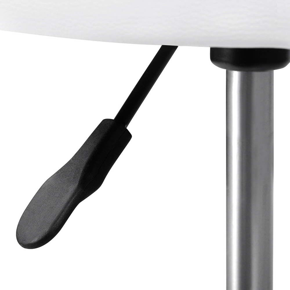 Round PU Swivel Salon Stool White