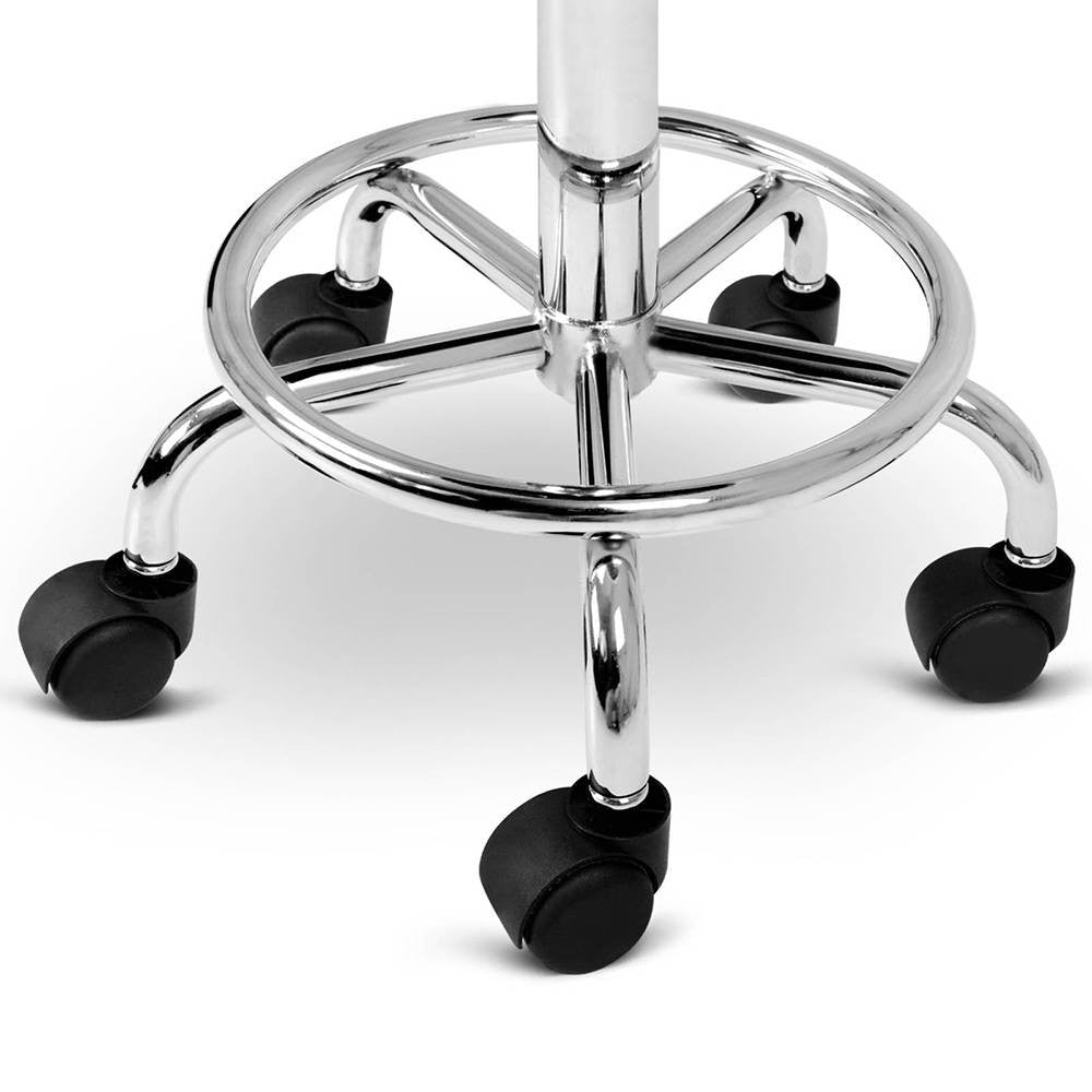 Round PU Swivel Salon Stool White