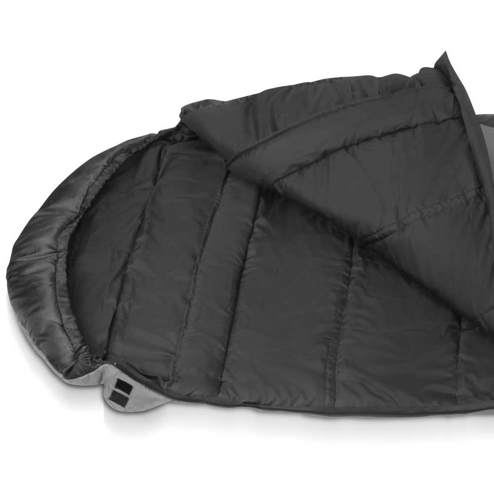 Camping Envelope Sleeping Bag Double Grey Black