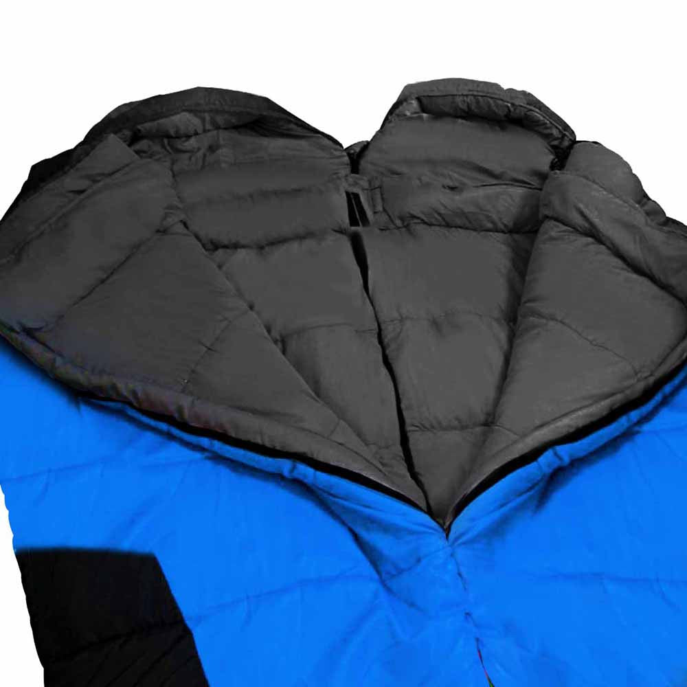 Camping Envelope Sleeping Double Bag Blue Black