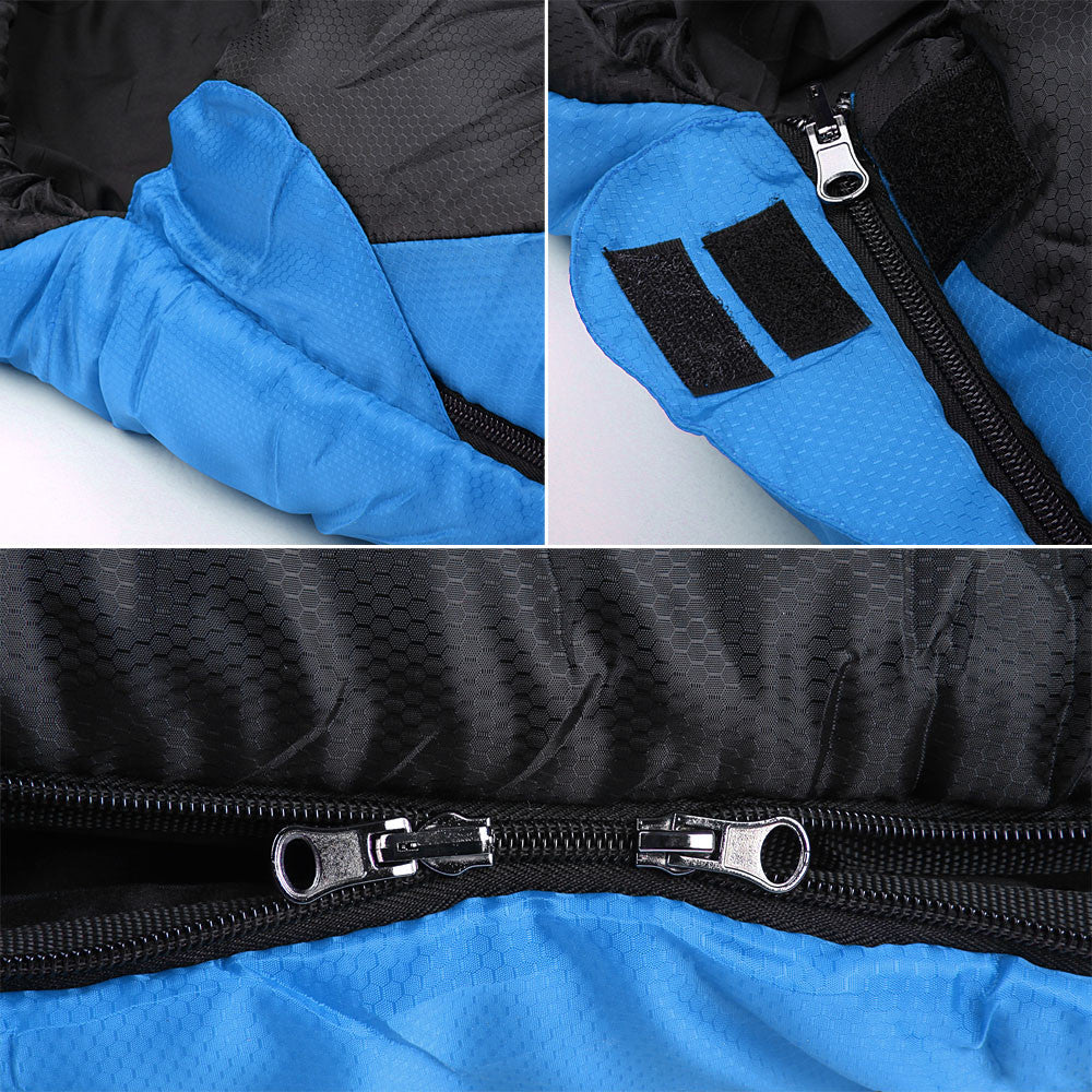 Camping Envelope Sleeping Double Bag Blue Black