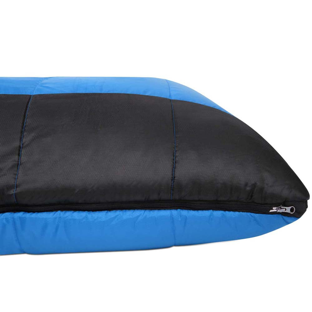 Camping Envelope Sleeping Double Bag Blue Black