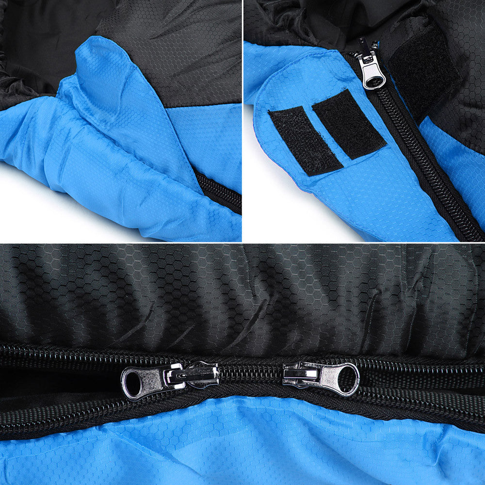 Camping Envelope Sleeping Double Bag Blue Black