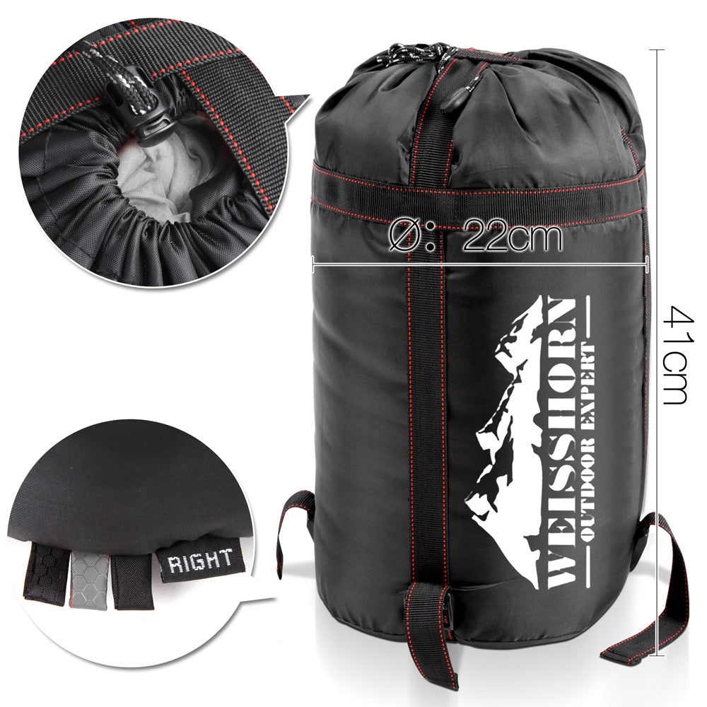 Camping Envelope Sleeping Bag Single Grey black