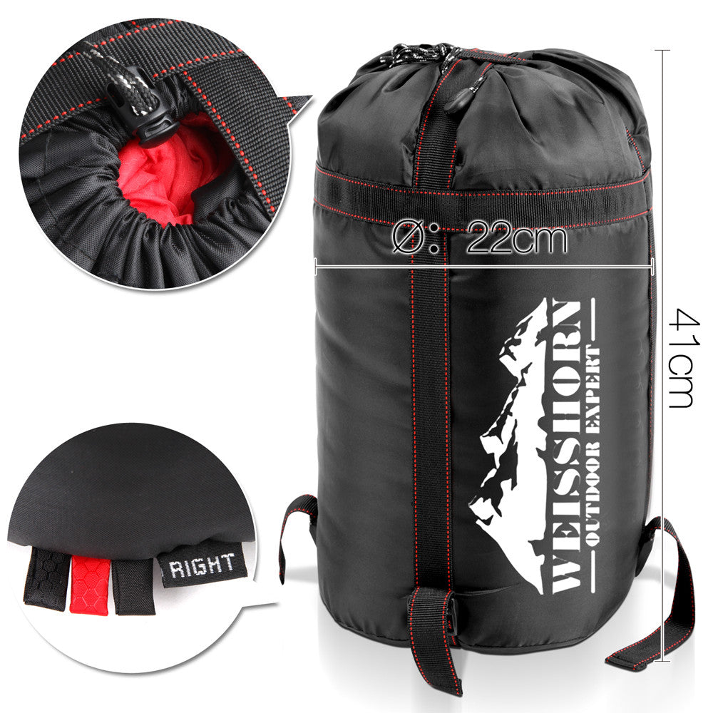 Camping Envelope Sleeping Bag Single Red Black