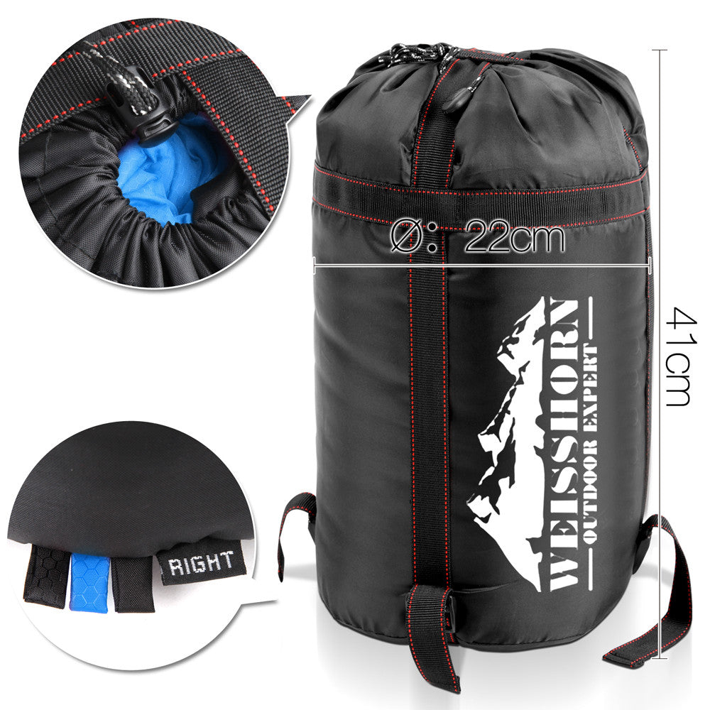 Camping Envelope Sleeping Bag Single Blue Black