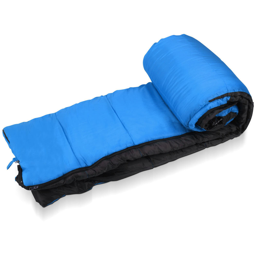 Camping Envelope Sleeping Bag Single Blue Black