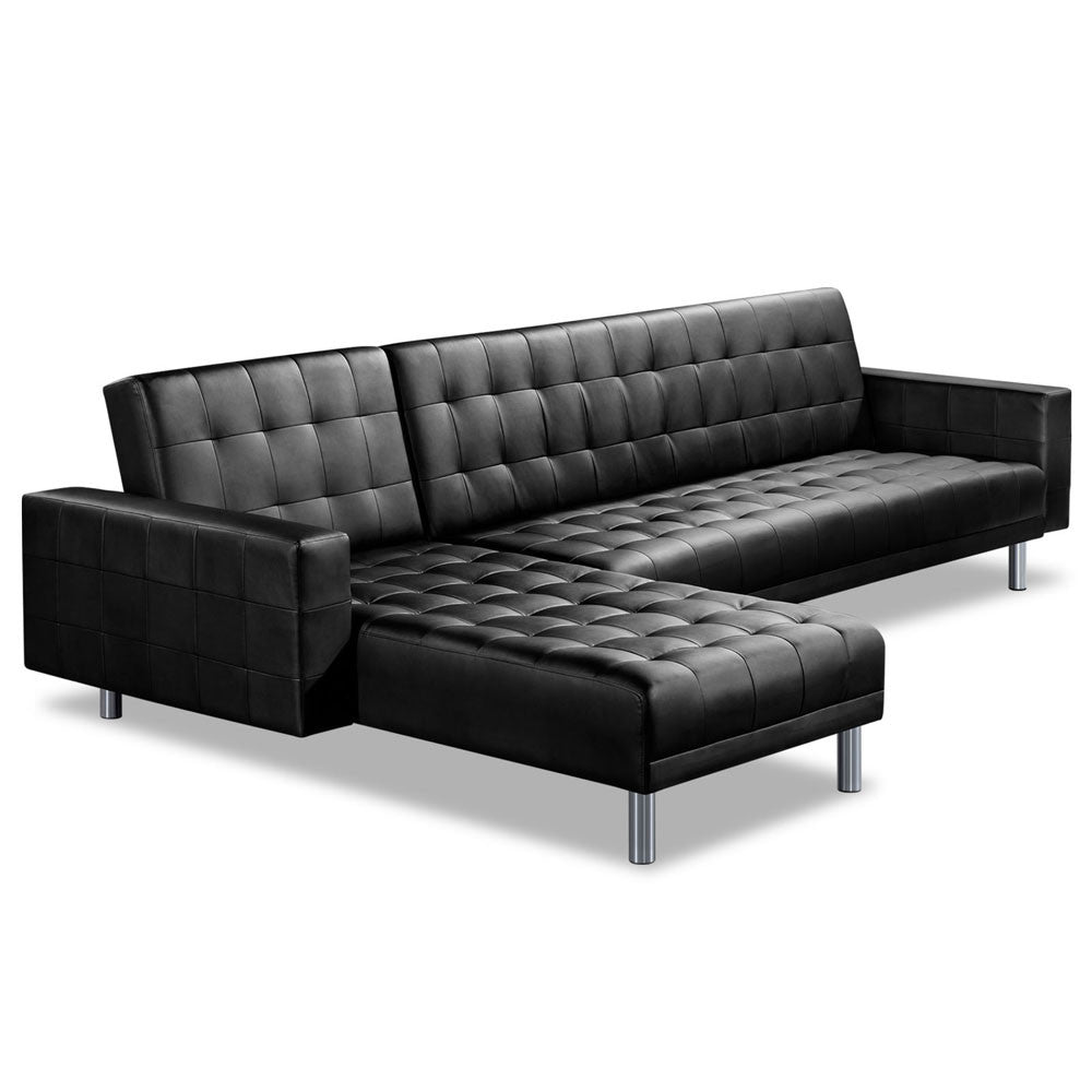 PU Leather Sofa Bed 5 Seater