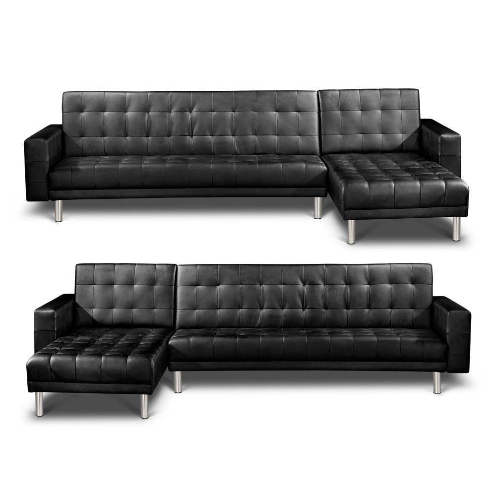 PU Leather Sofa Bed 5 Seater