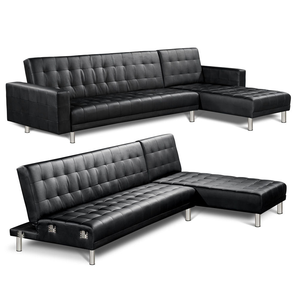 PU Leather Sofa Bed 5 Seater