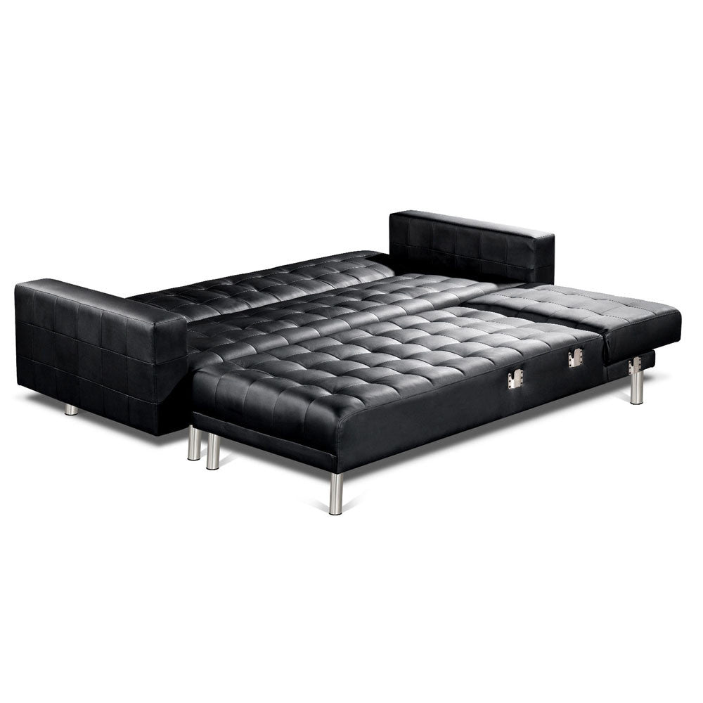 PU Leather Sofa Bed 5 Seater