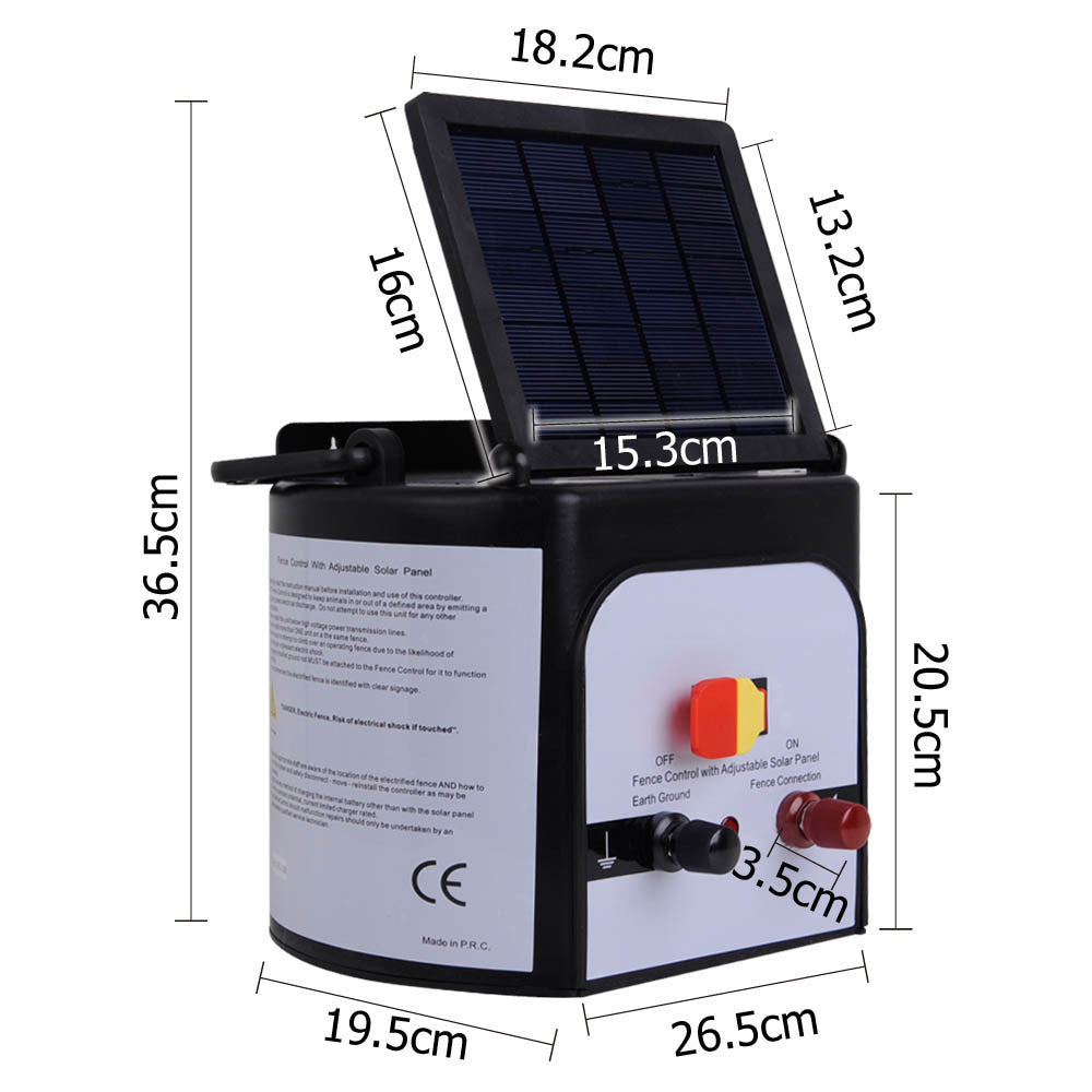 15km Solar Power Electric Fence Energiser Charger