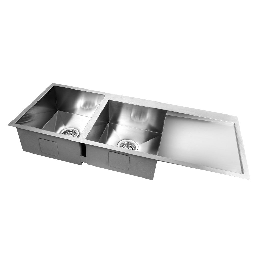 Stainless Steel Kitchen/Laundry Sink w/ Strainer Waste 1135 x 450mm