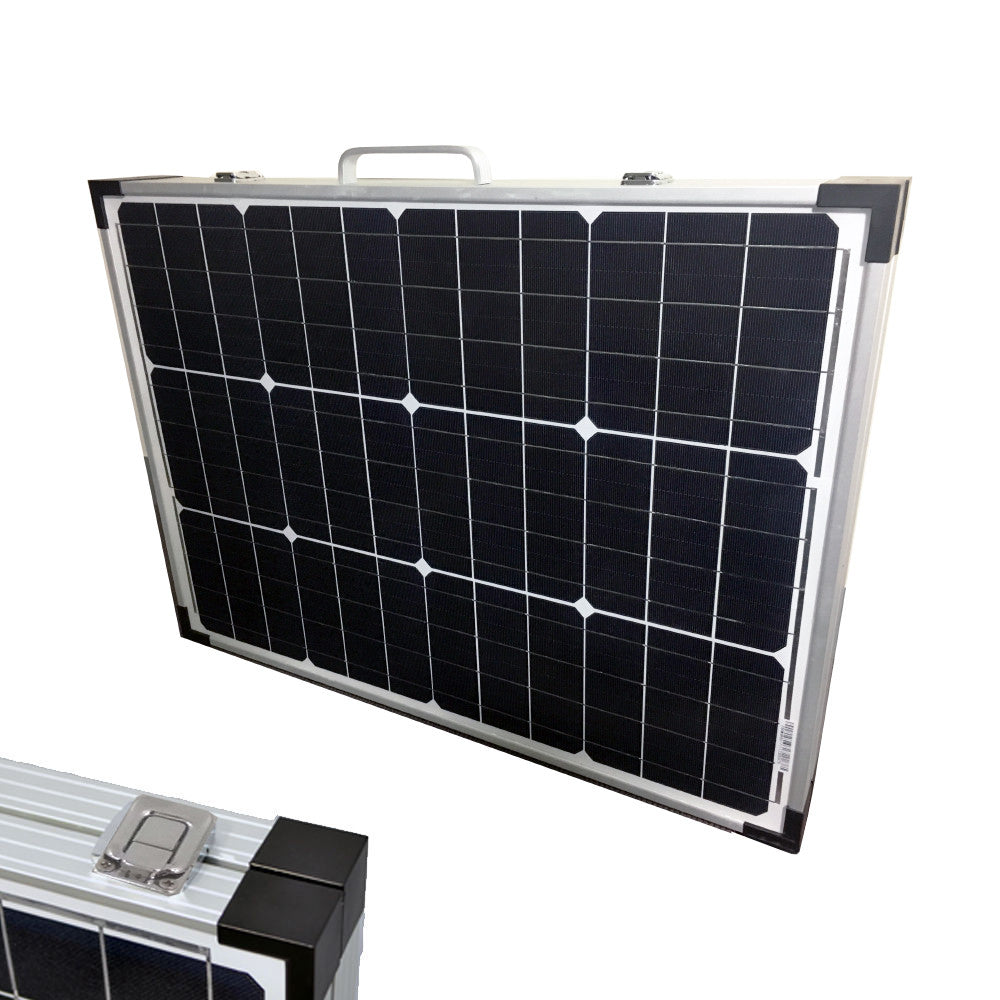 12V 120W Folding Solar Panel Mono MPPT Boat Camping Power Charging Kit Battery