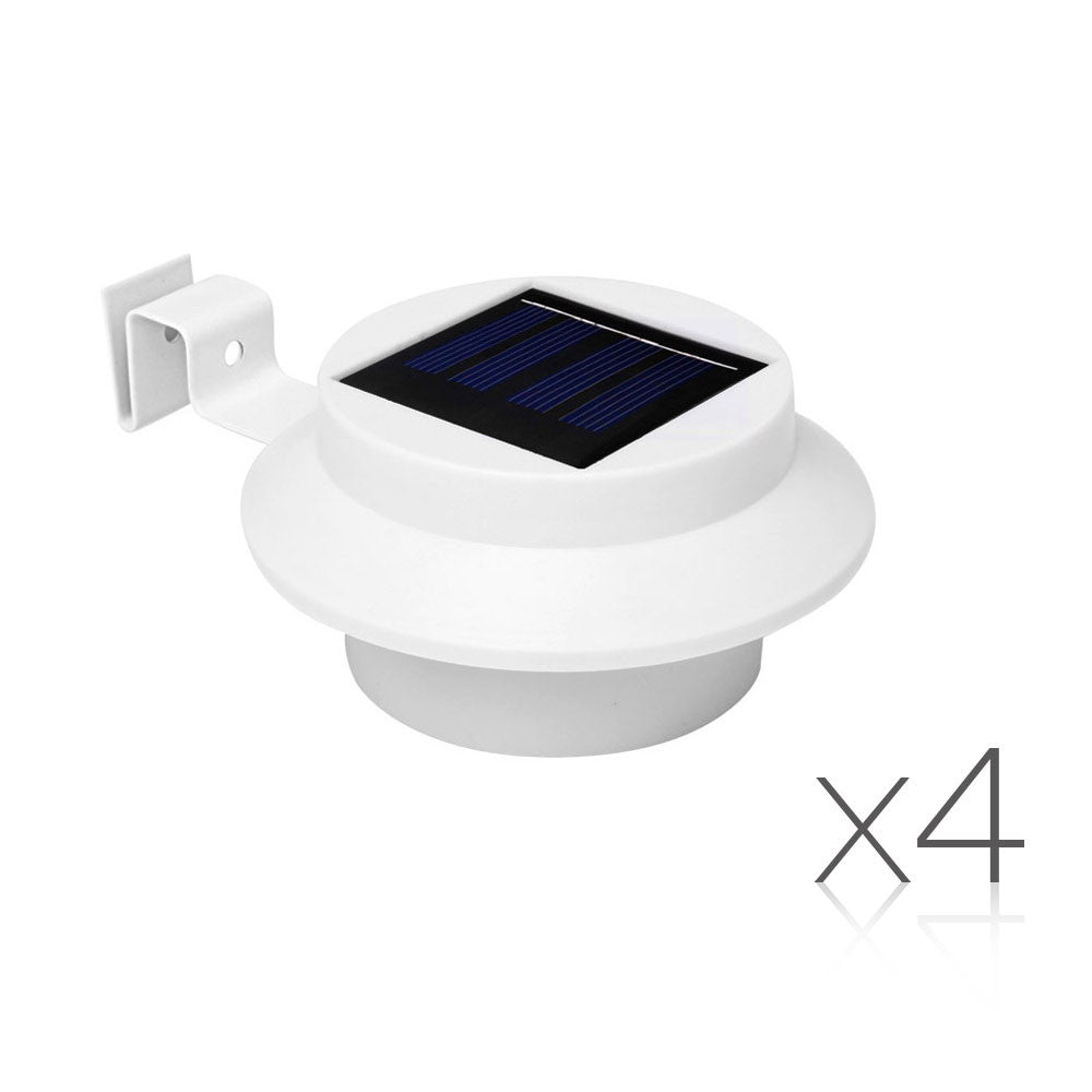 4 x Solar Gutter Lights - White