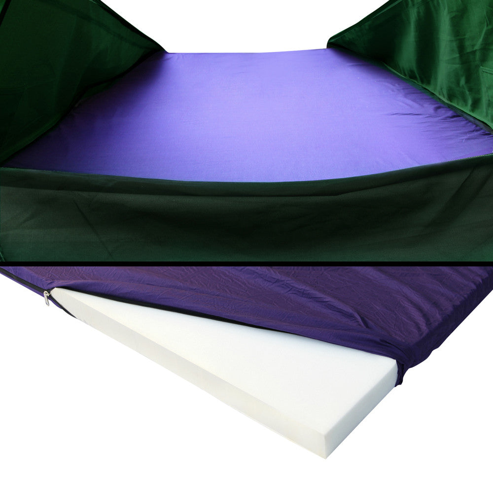 Double Camping Canvas Swag Tent Green w/ Air Pillow