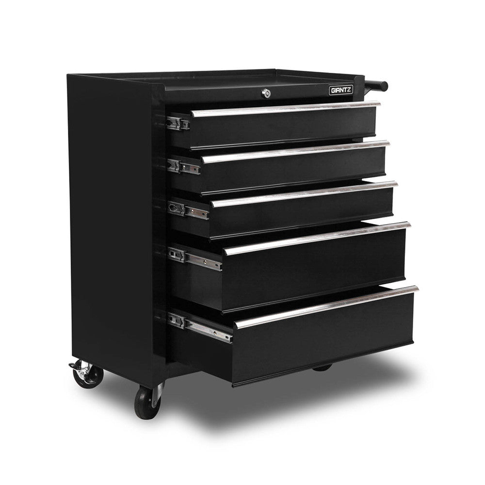 5 Drawers Roller Toolbox Cabinet  Black