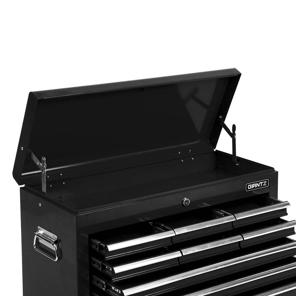 9 Drawers Tool Box Chest Black