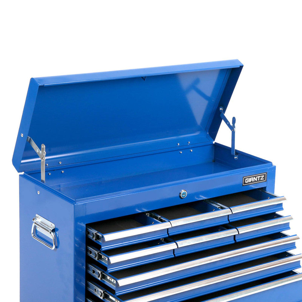 9 Drawers Tool Box Chest Blue