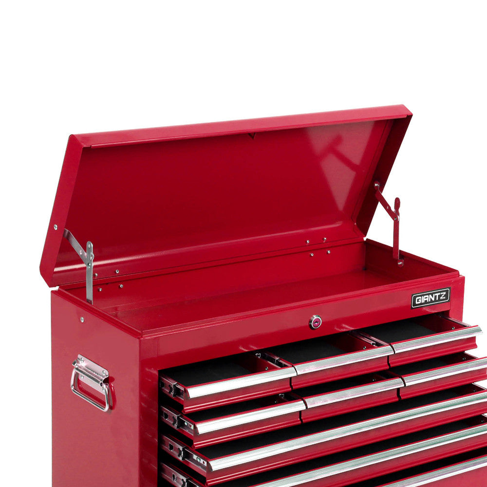 9 Drawers Tool Box Chest Red