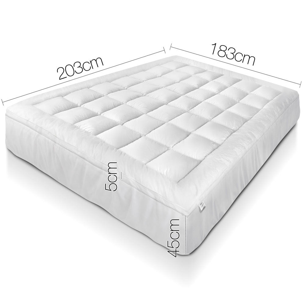 Bamboo Pillowtop Mattress Topper 5cm - King