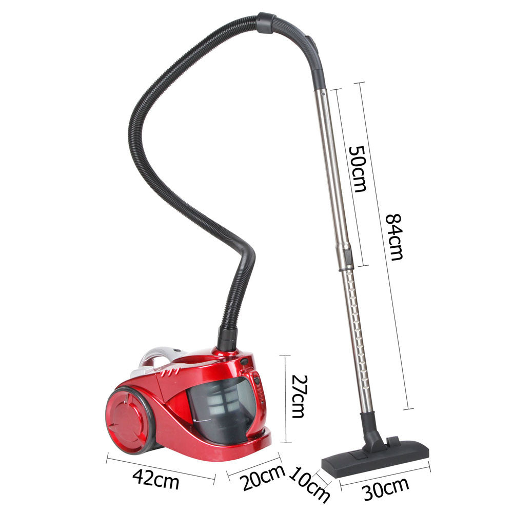 Bagless Cyclone Cyclonic Vacuum Cleaner HEPA Red