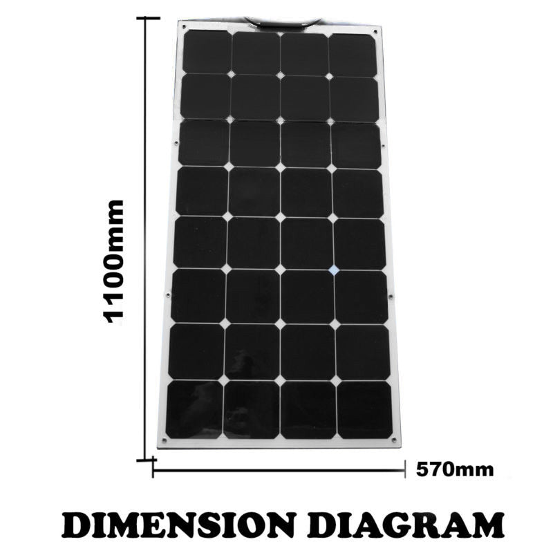 100W 12V FLEXIBLE SOLAR PANEL KIT GENERATOR CARAVAN CAMPING POWER MONO CHARGING