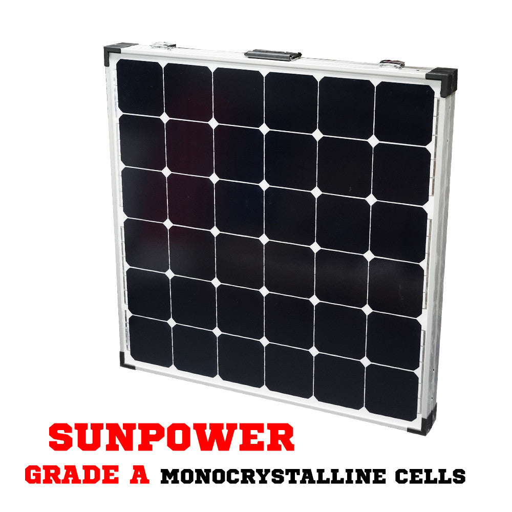 12V 250W Folding Solar Panel Kit Caravan Boat Camping Power Mono Charging Home