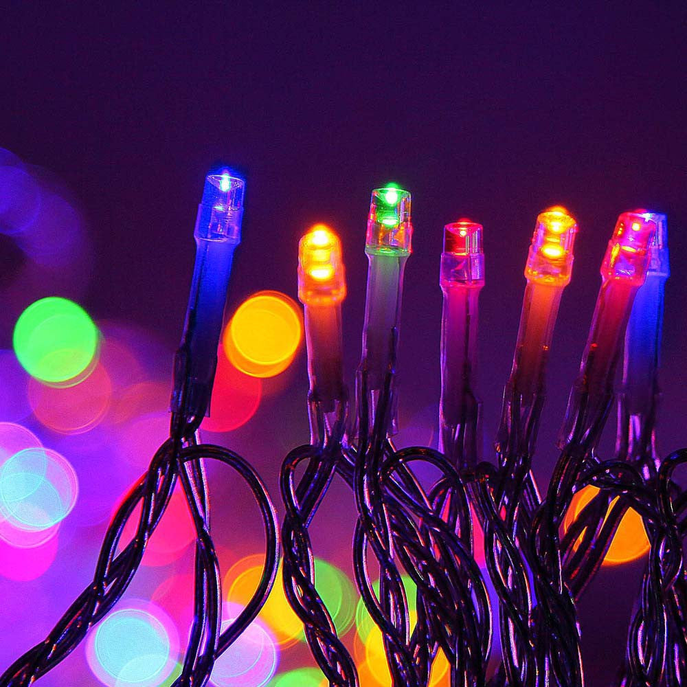 800 LED Christmas Icicle Lights Multi Colour