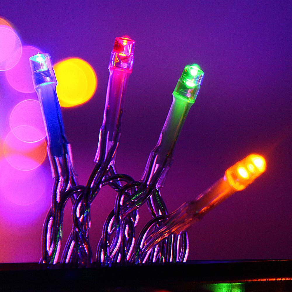 800 LED Christmas Icicle Lights Multi Colour